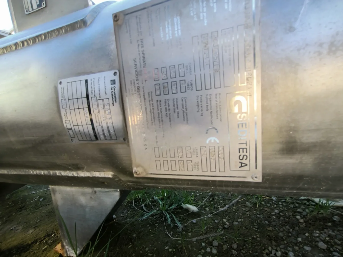 SEDITESA VERTICAL EXCHANGER IN STAINLESS STEEL 316 16 m2 - 5