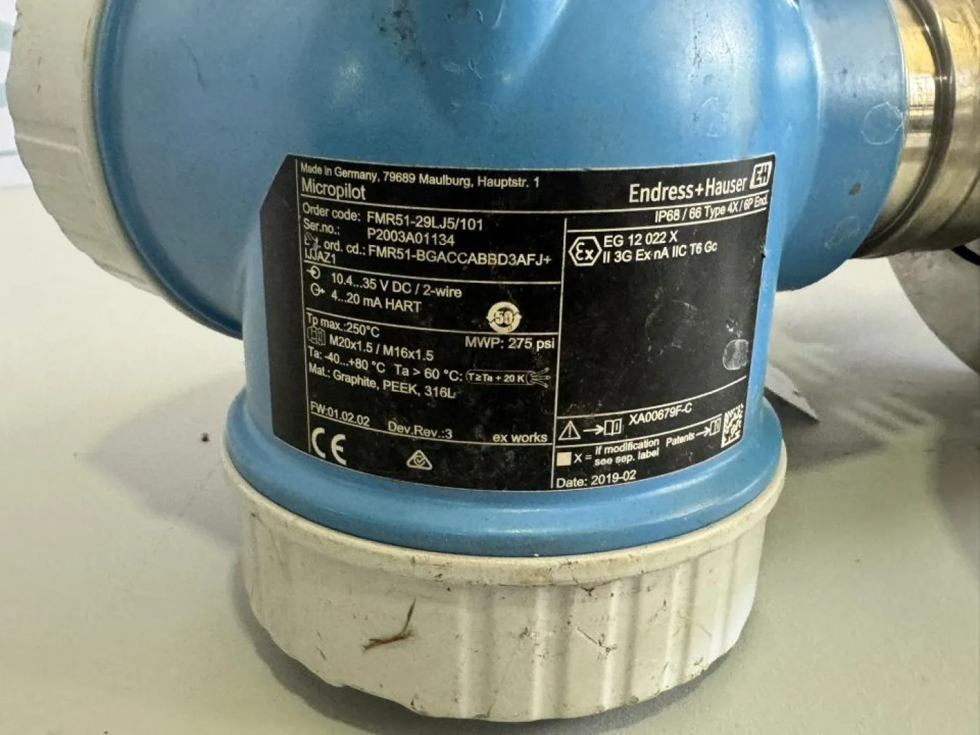 2019 Endress+Hauser Radar Level Transmitter - 6