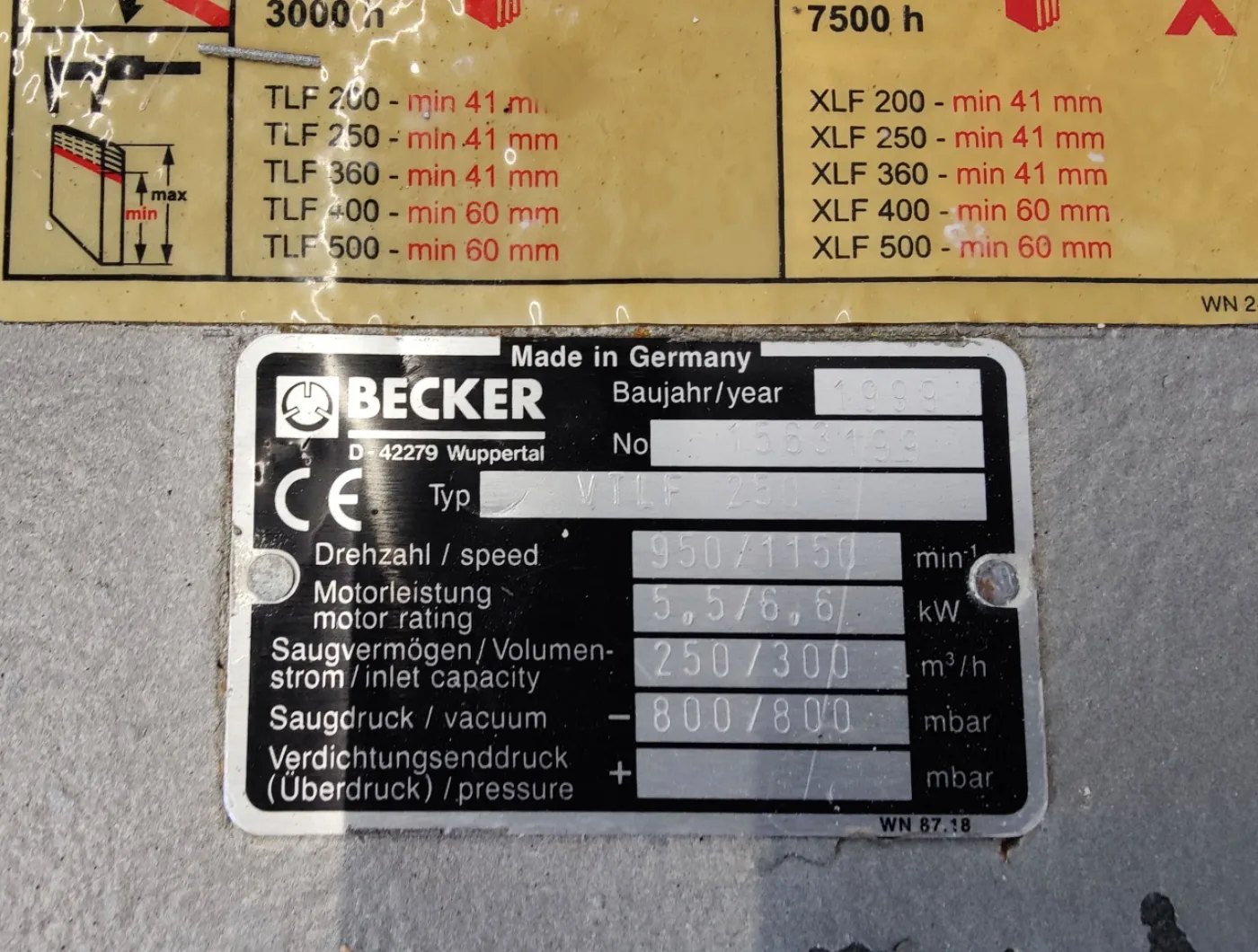 Becker Vacuum Pumpen VTLF-250 Oilless rotary vane pump - Vacuum pump - 4