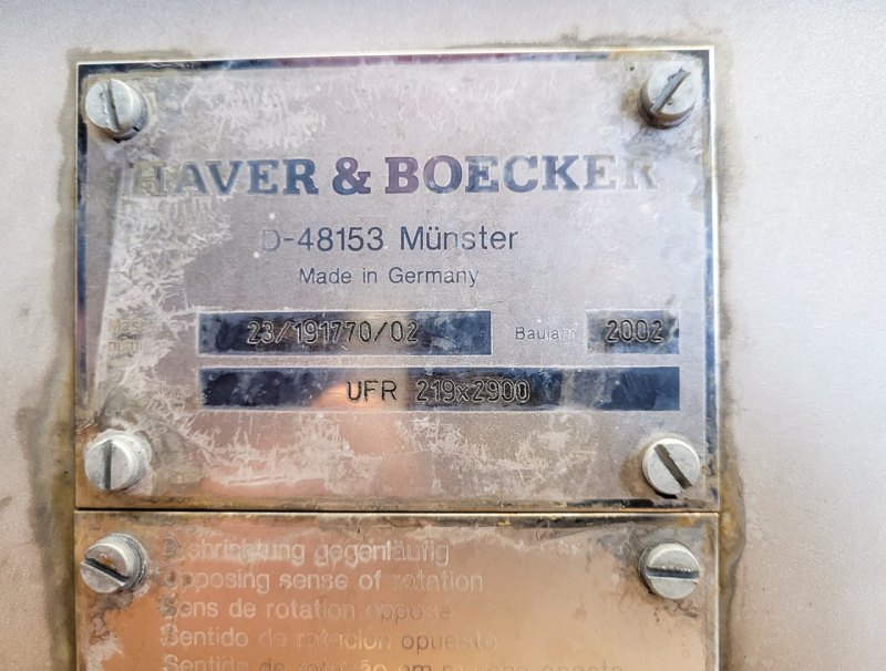 Haver & Boecker UFR 219X2900 - Vibro feeder