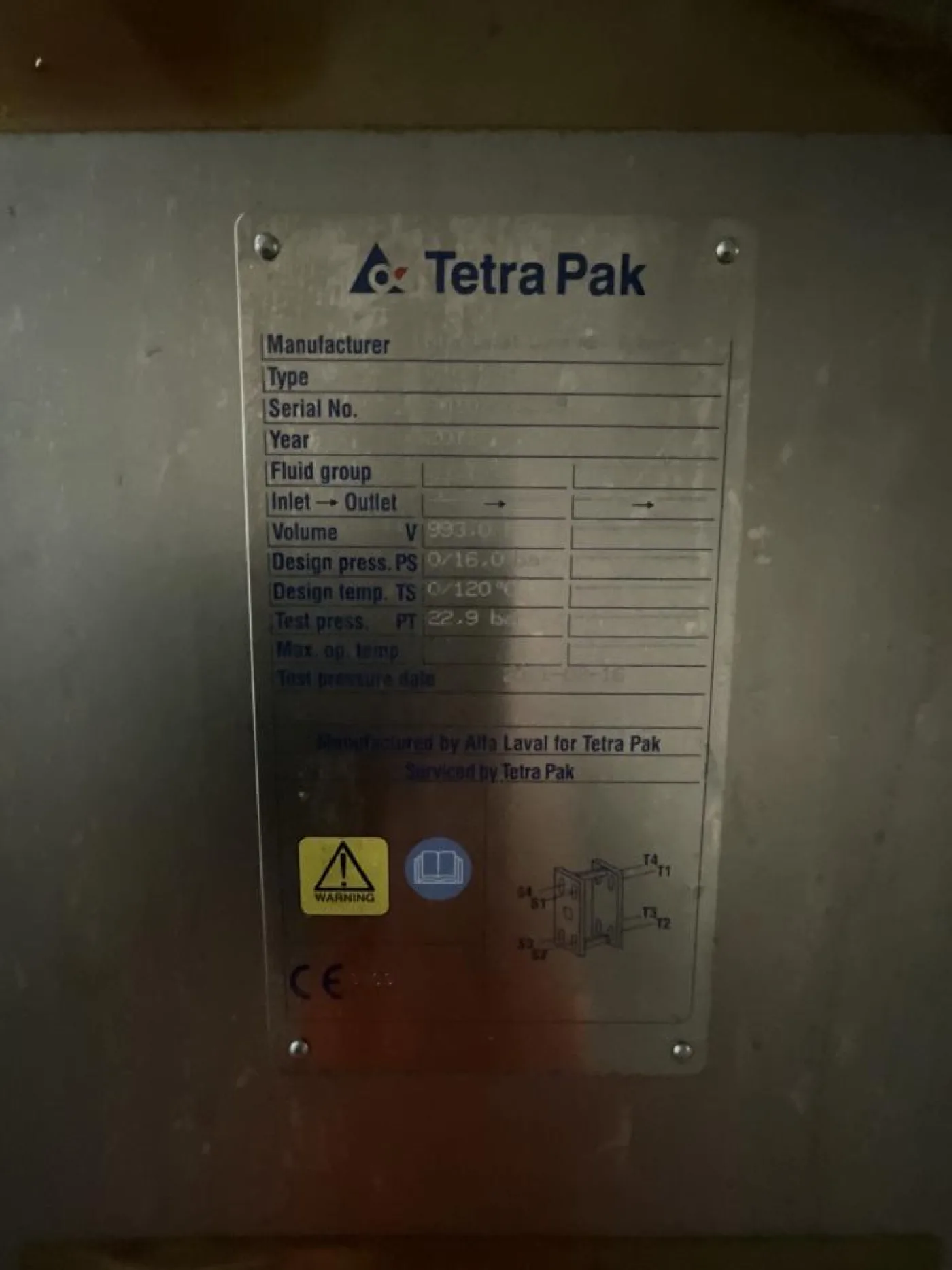 2011 Alfa Laval Alfa Laval Tetra Pak C10-KSM 993 Litre Stainless Steel Plate and Frame Heat Exchanger w Flow Meter - 2