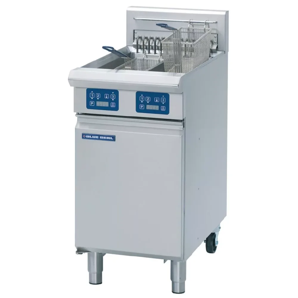 Blue Seal Twin Tank Twin Basket Free Standing Electric Fryer E44E - islandcatering