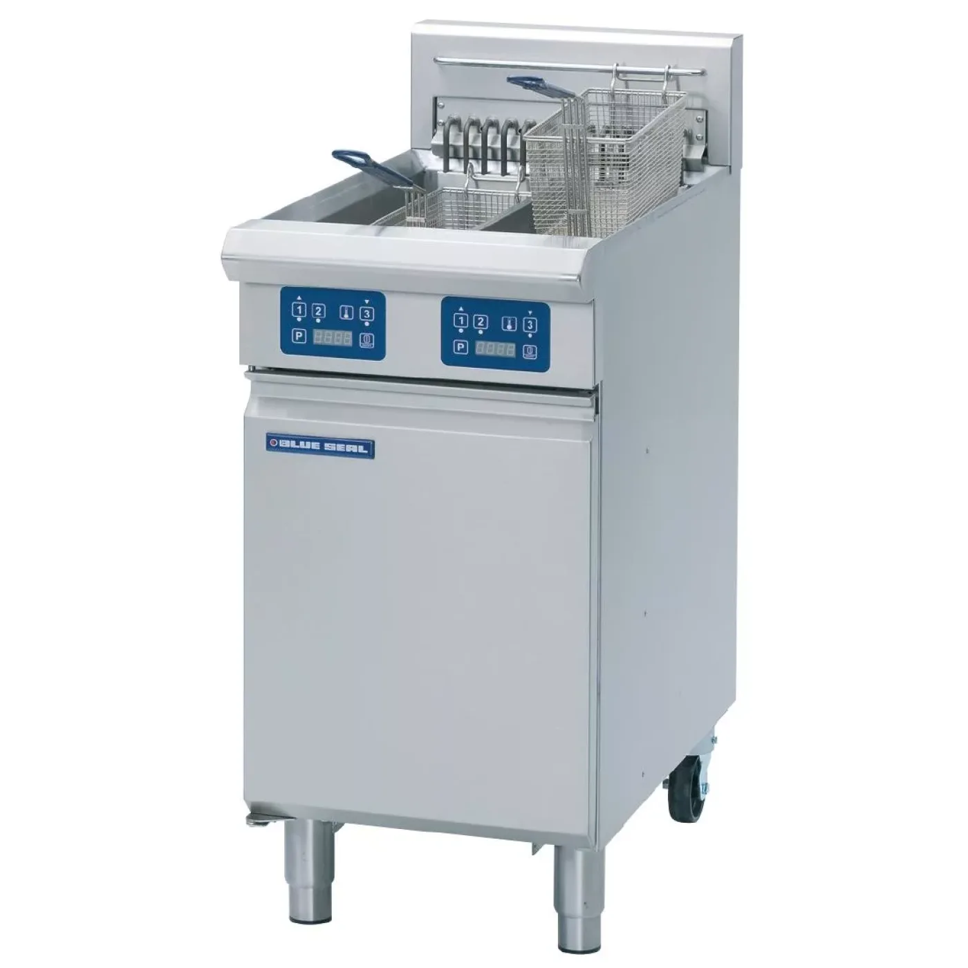 Blue Seal Twin Tank Twin Basket Free Standing Electric Fryer E44E - islandcatering - 1
