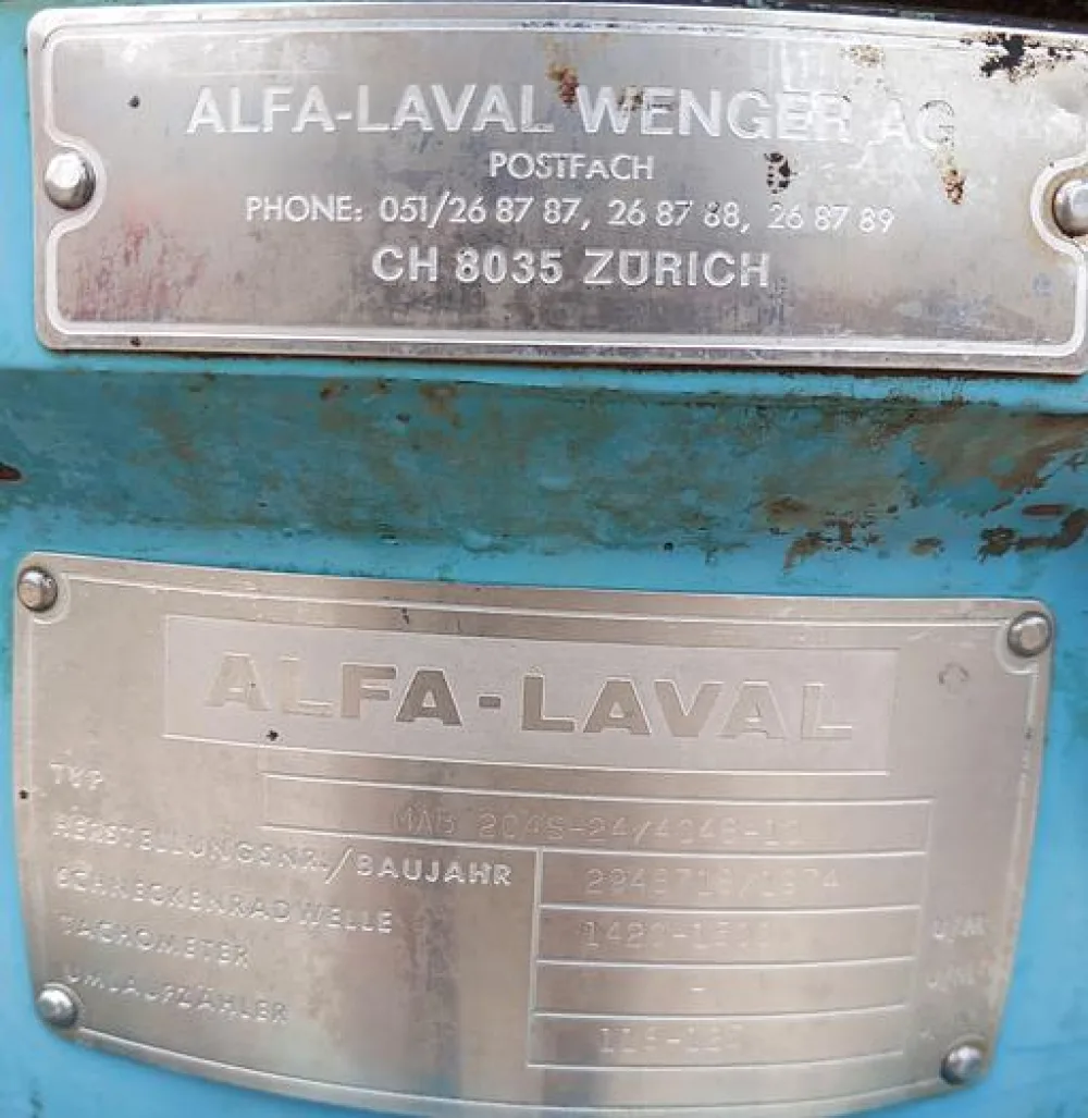 Centrifugadora ALFA LAVAL WENGER