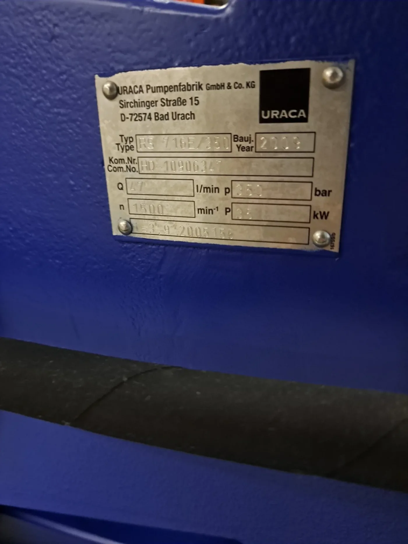 Uraca Hochdruckpumpe RS716E/350 - 6