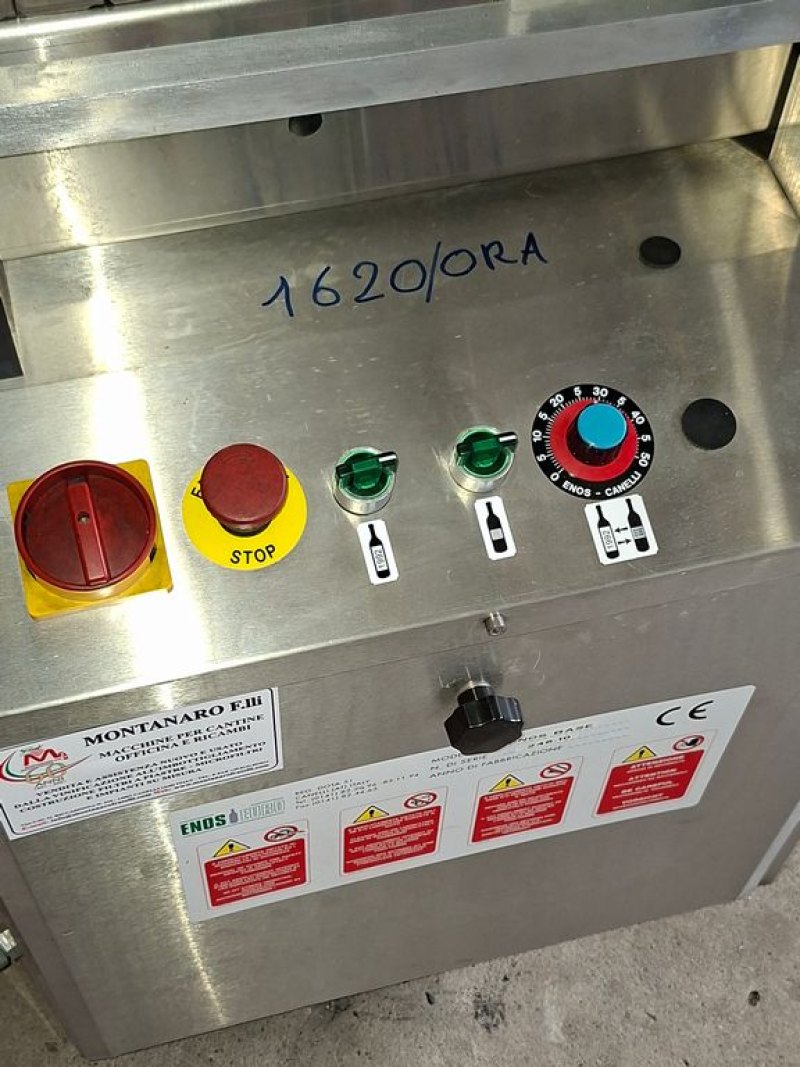 ADHESIVE LABELLING MACHINE ENOS MOD. BASE, WITH TWO STATIONS, SECOND-HAND MACHINE