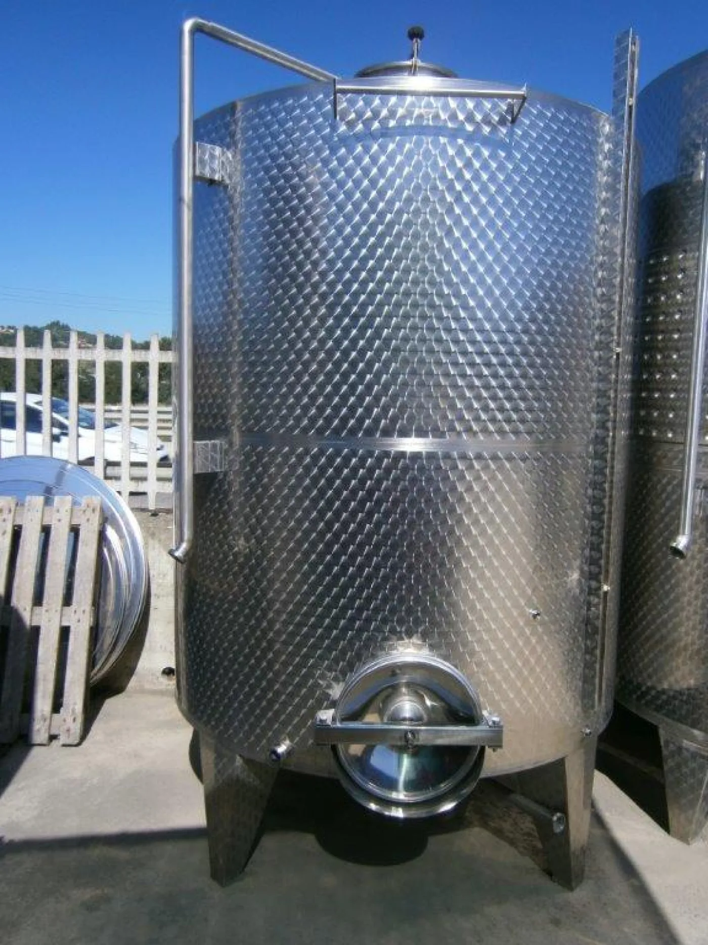 STAINLESS STEEL TANKS CAPACITY LITERS 5000 STORAGE MODEL CONICAL BOTTOM NEW EQUIPMENT - 8