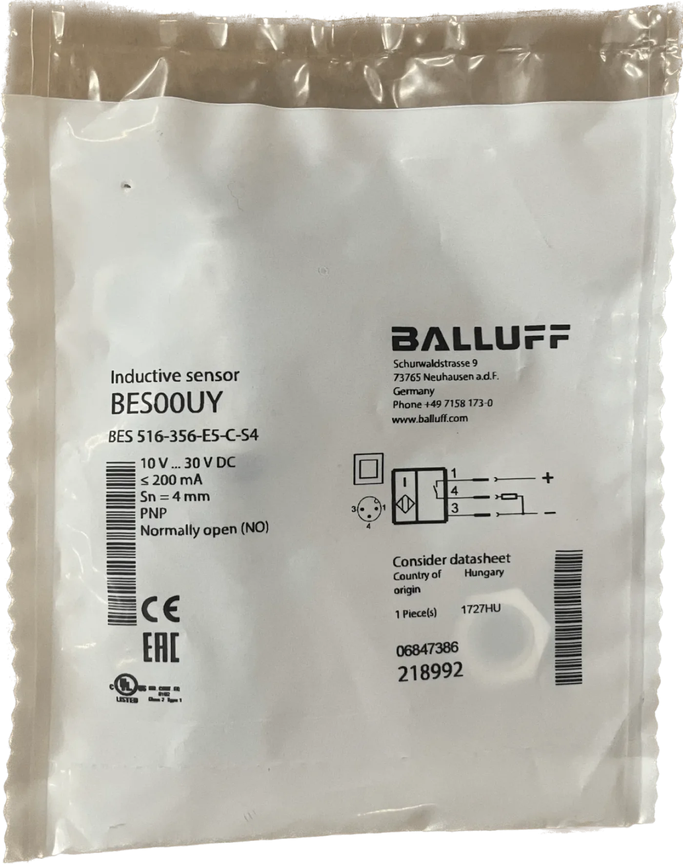 BALLUFF Induktive Standardsensoren mit Vorzugstypen BES00UY - 1