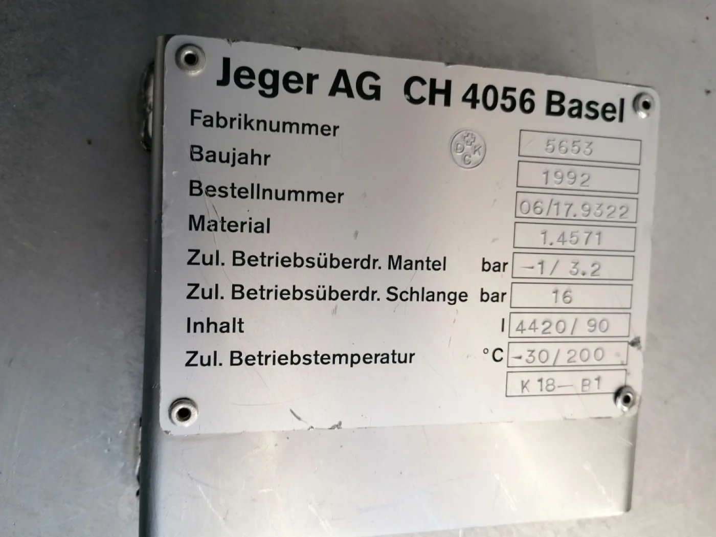 Jeger 4000 Ltr - Stainless Steel Reactor - 5