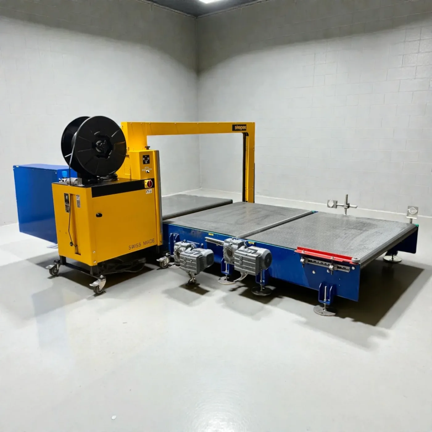 Strapex SMG 65 automatische Umreifungsanlage mit Fördertechnik und modularen Gliederbandförderanlage Art.-Nr. 745.200.311 - 4