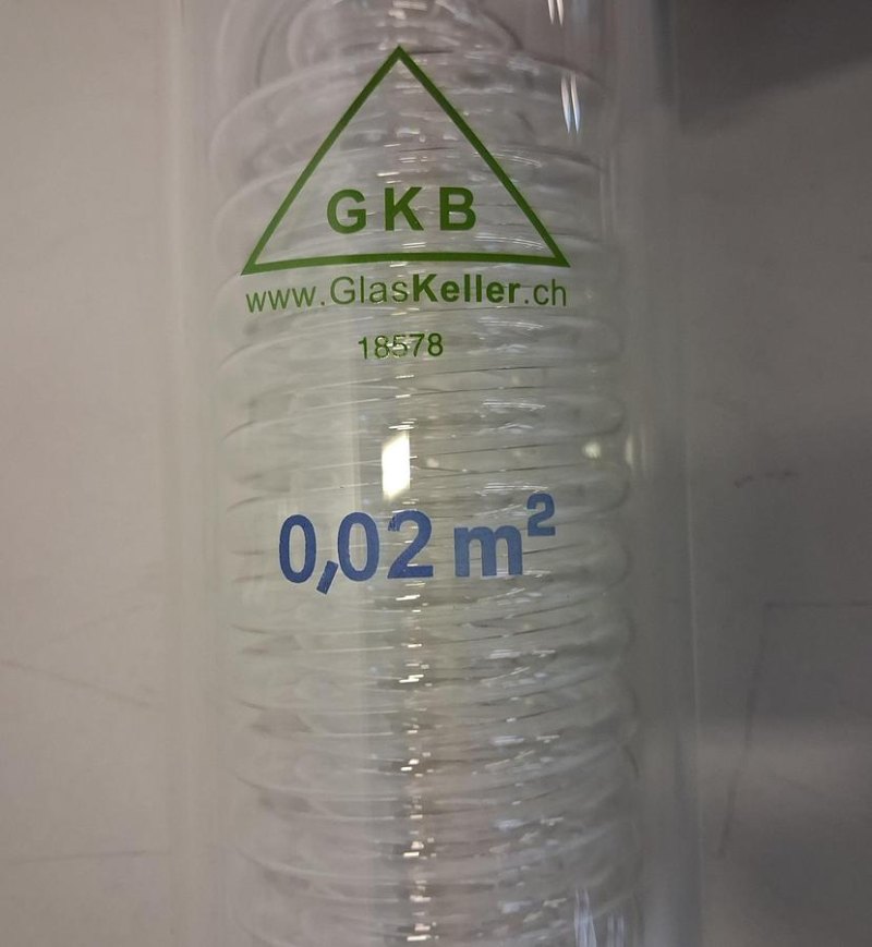 Glas Keller Kühler / Wärmetauscher aus Borosilikatglas