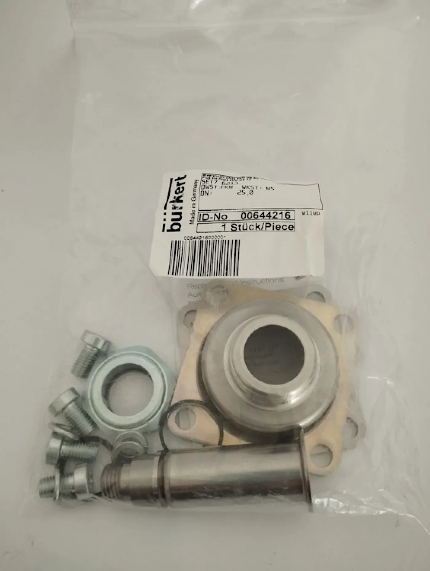 Bürkert Set 7 Stopfensatz DN 25 für Magnetventil 6213 Nr. 00644216 - 1