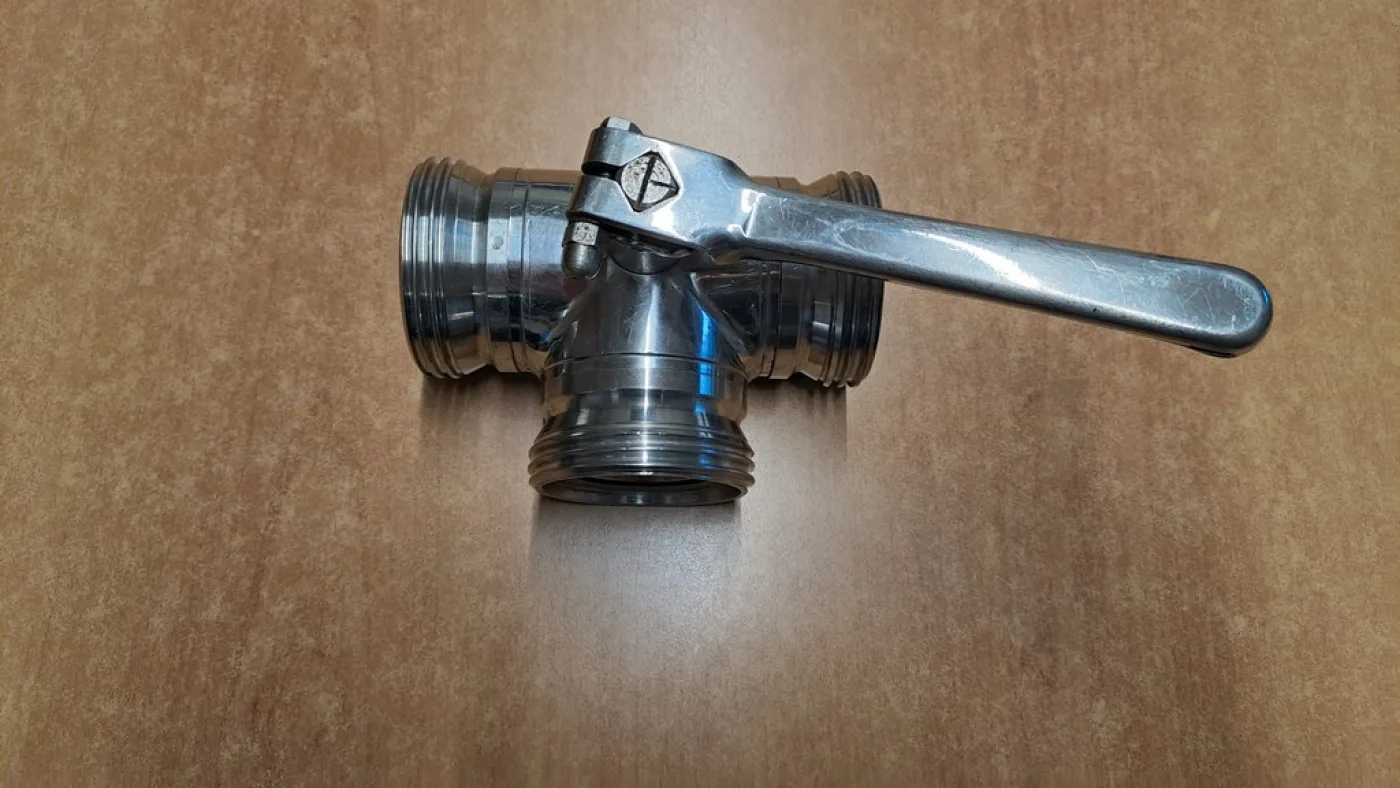 THREE-WAY STAINLESS STEEL BALL VALVE, SECOND HAND EQUIPMENT - 3