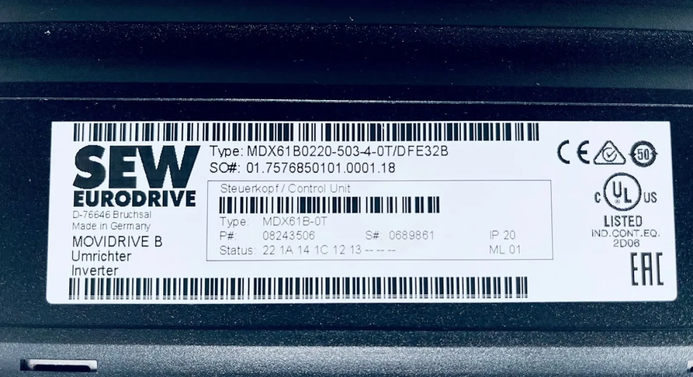 SEW Eurodrive MDX61B0220-503-4-0T Movidrive B Umrichter - 4
