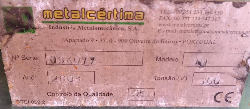 Moinho para serrim METALCERTIMA