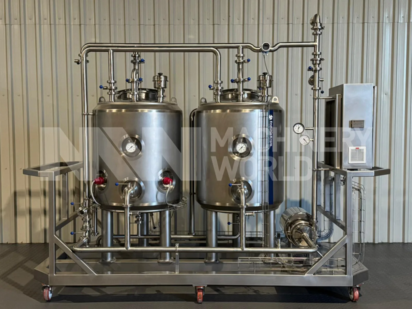 Endulus Krom 2-Tank (500L) Single Channel Electrically Heated Mobile CIP System Plant – Year 2025 (Brand New) - 2