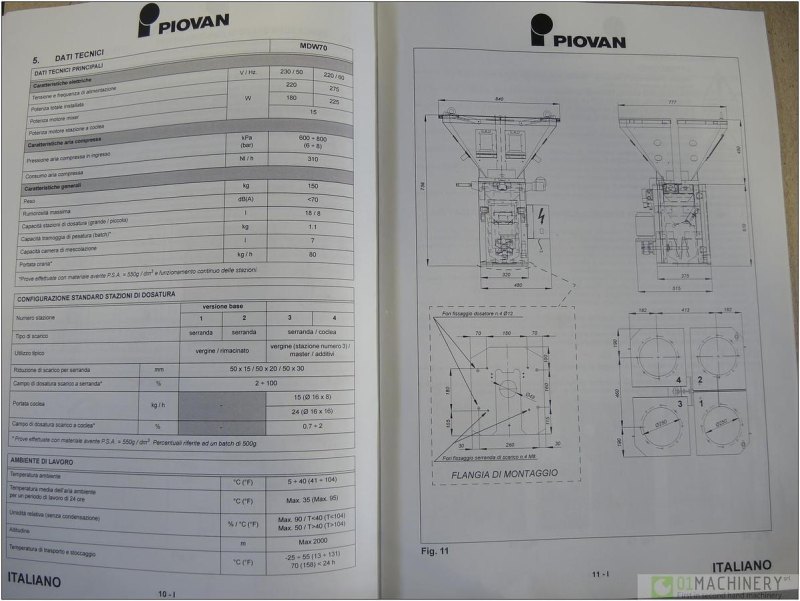 2004 PIOVAN MDW 70/20 AI0790