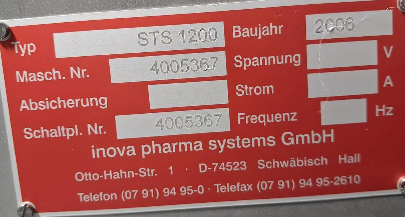 Inova Pharma Systems STS 1200 Edelstahl Zuführ- und Transportsystem - 7