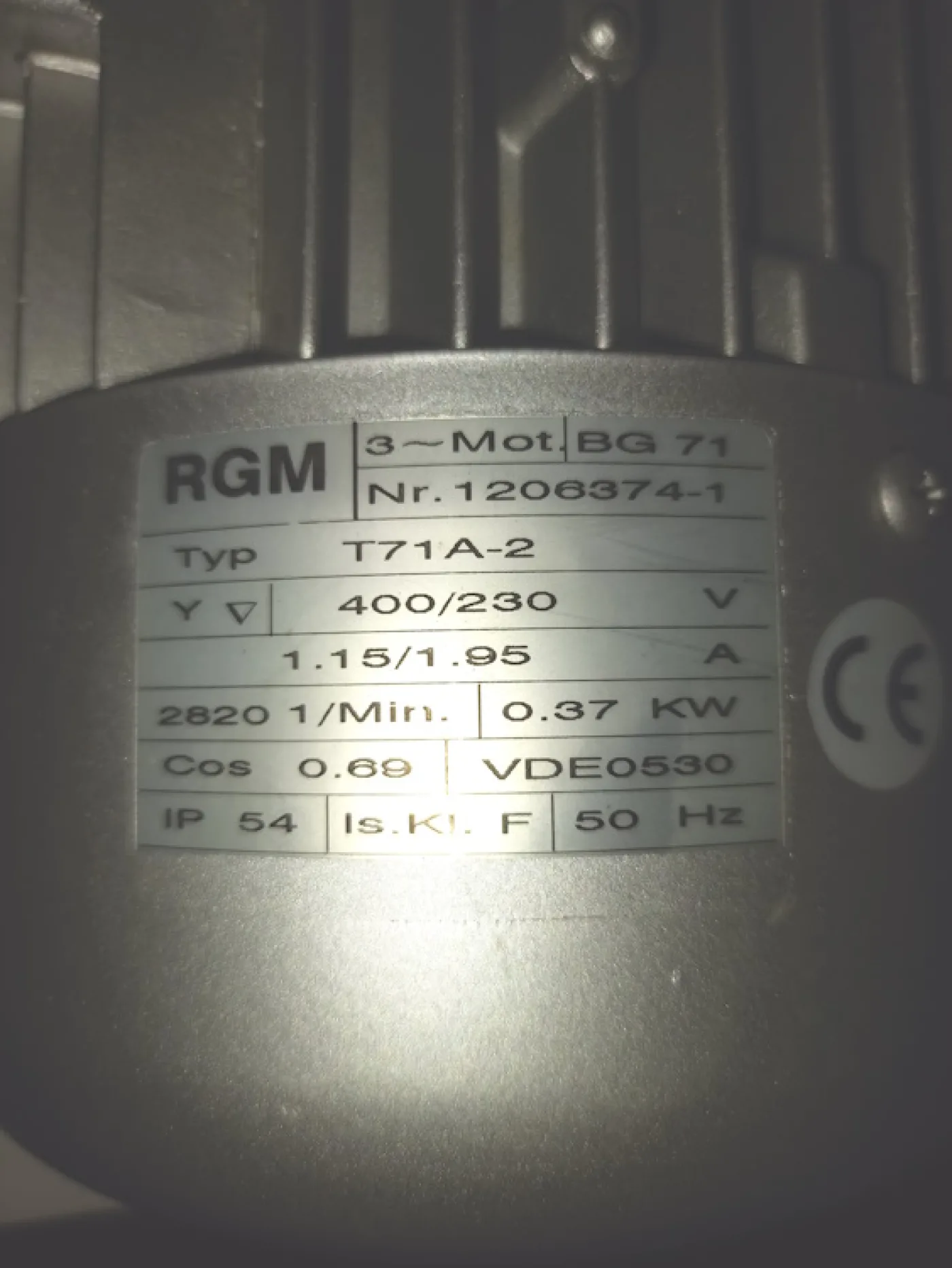 Ruhrgetriebe Motor T71-A-2 mit Getriebe SN9SH - 4
