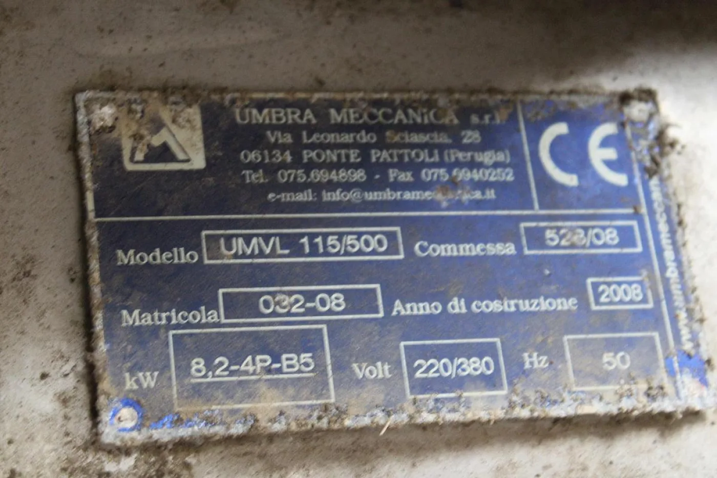 2008 UMBRA MECCANICA UMVL 115/500 RI0045 - 4