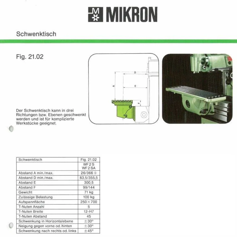 21.02 (WF 2) – Universaltisch MIKRON 1980