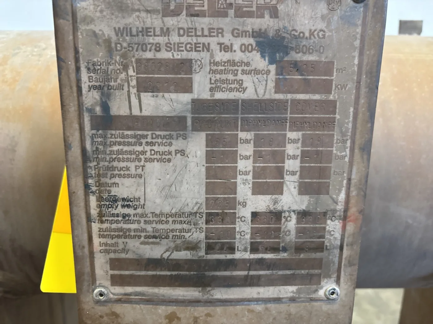 Wilhelm Deller 5,2 m² (330 °C, 65 bar) - Shell and tube heat exchanger - 3