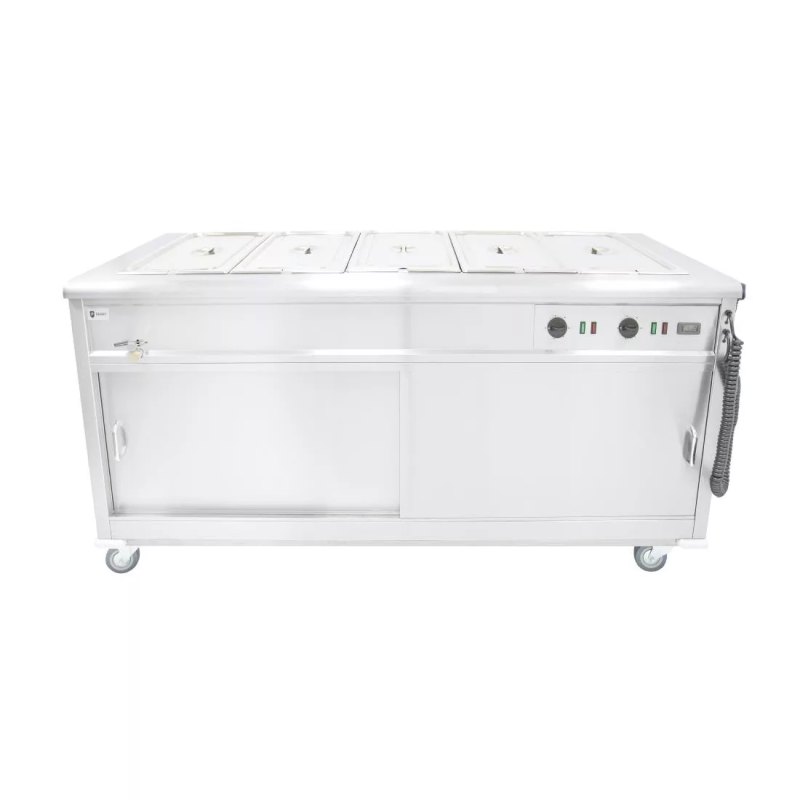Parry Mobile Servery with Bain Marie Top MSB18 - islandcatering