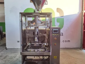 Envasadora vertical para productos en polvo o granulado en acero inoxidable adaptada a bolsas de 3kg y 5kg nueva