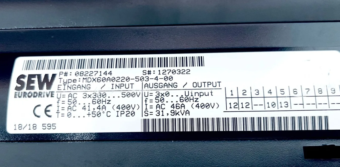 SEW Eurodrive MDX61B0220-503-4-0T Movidrive B Umrichter 0689847 - 3