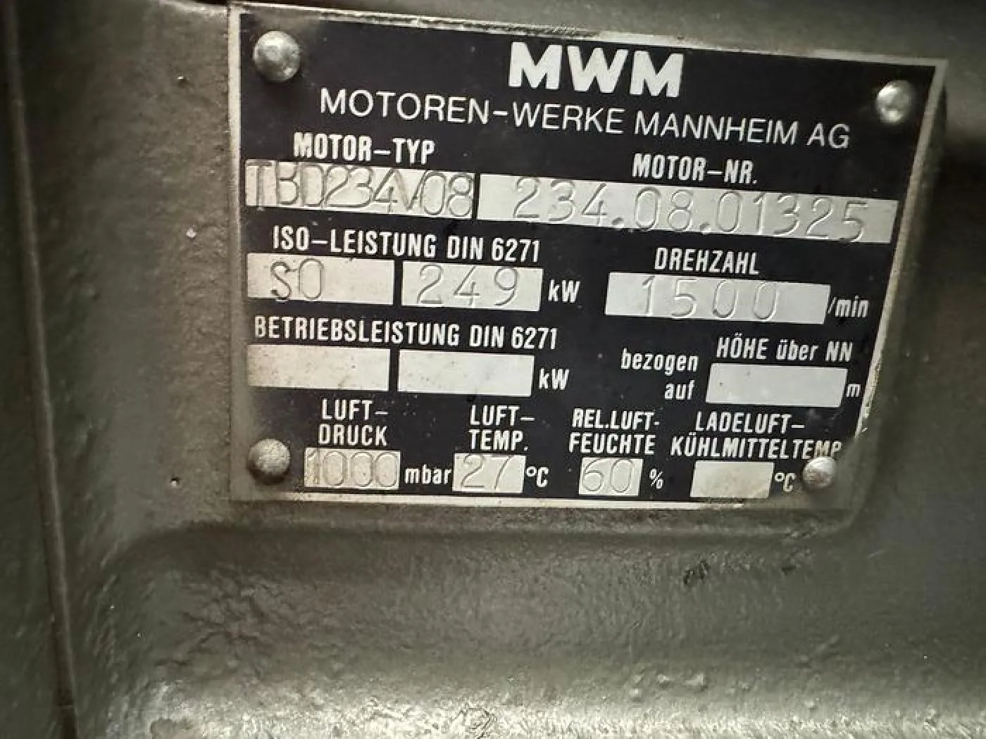 1985 MWM TBD234-V08 / AVK GEN SET 280 KVA - 3