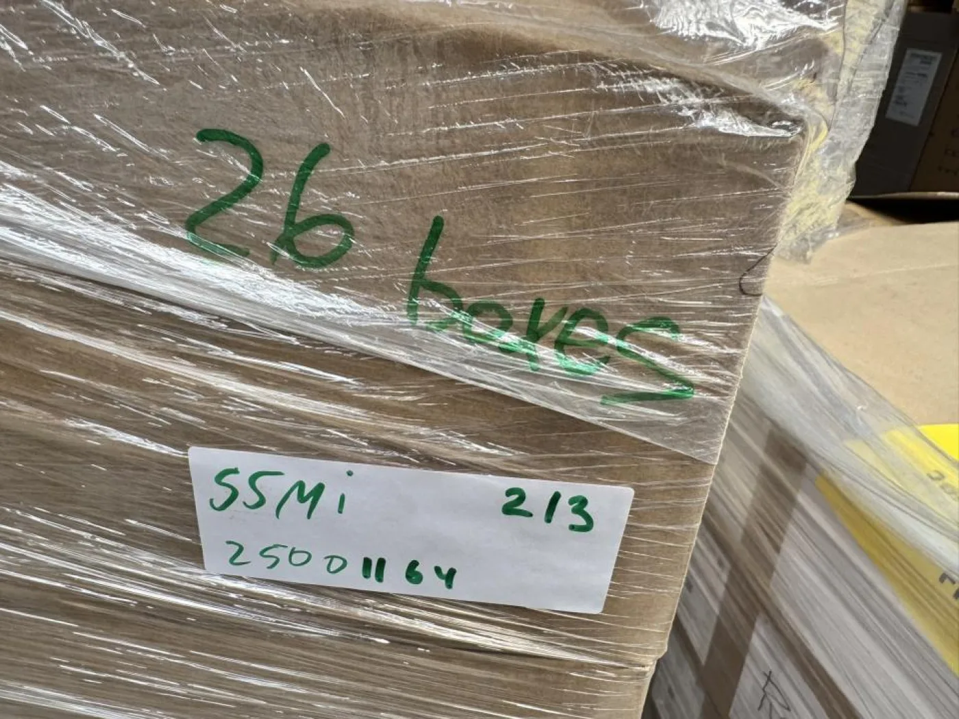 Self-adhesive blank vellum paper label roll 3 pallets - 7