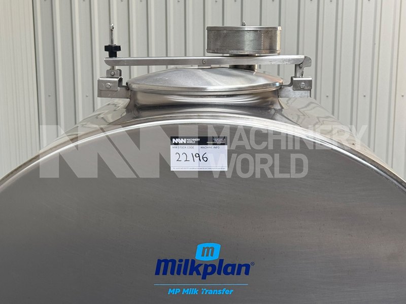 1,500 Litre Milkplan Horizontal Milk & Liquid Tank on Trailer with Pump, Flowmeter & CIP Cleaning System (Year 2022)