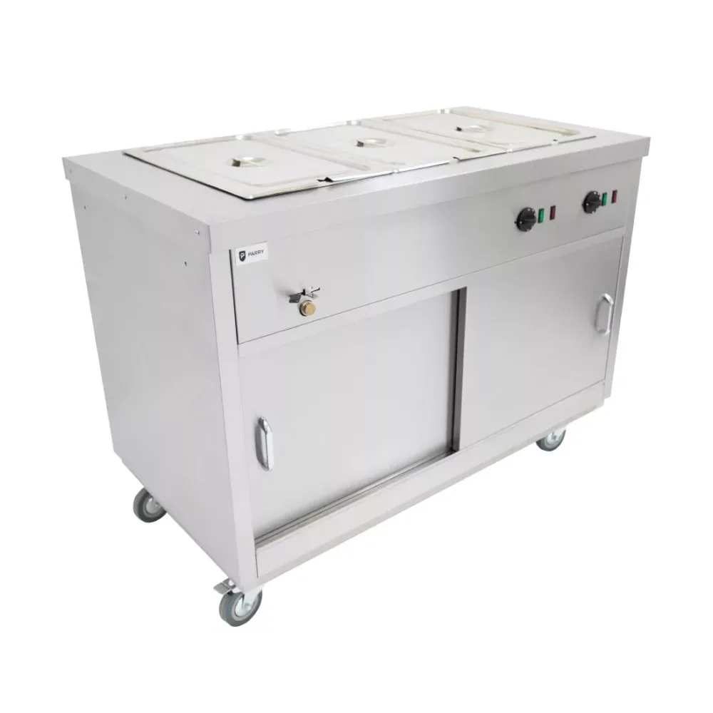 Parry Mobile Hot Cupboard with Bain Marie Top HOT12BM - islandcatering
