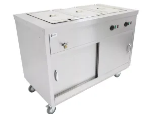 Parry Mobile Hot Cupboard with Bain Marie Top HOT12BM - islandcatering