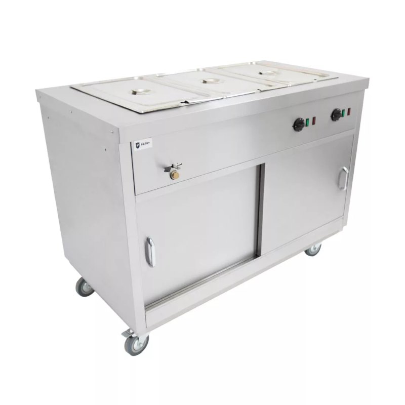 Parry Mobile Hot Cupboard with Bain Marie Top HOT12BM - islandcatering