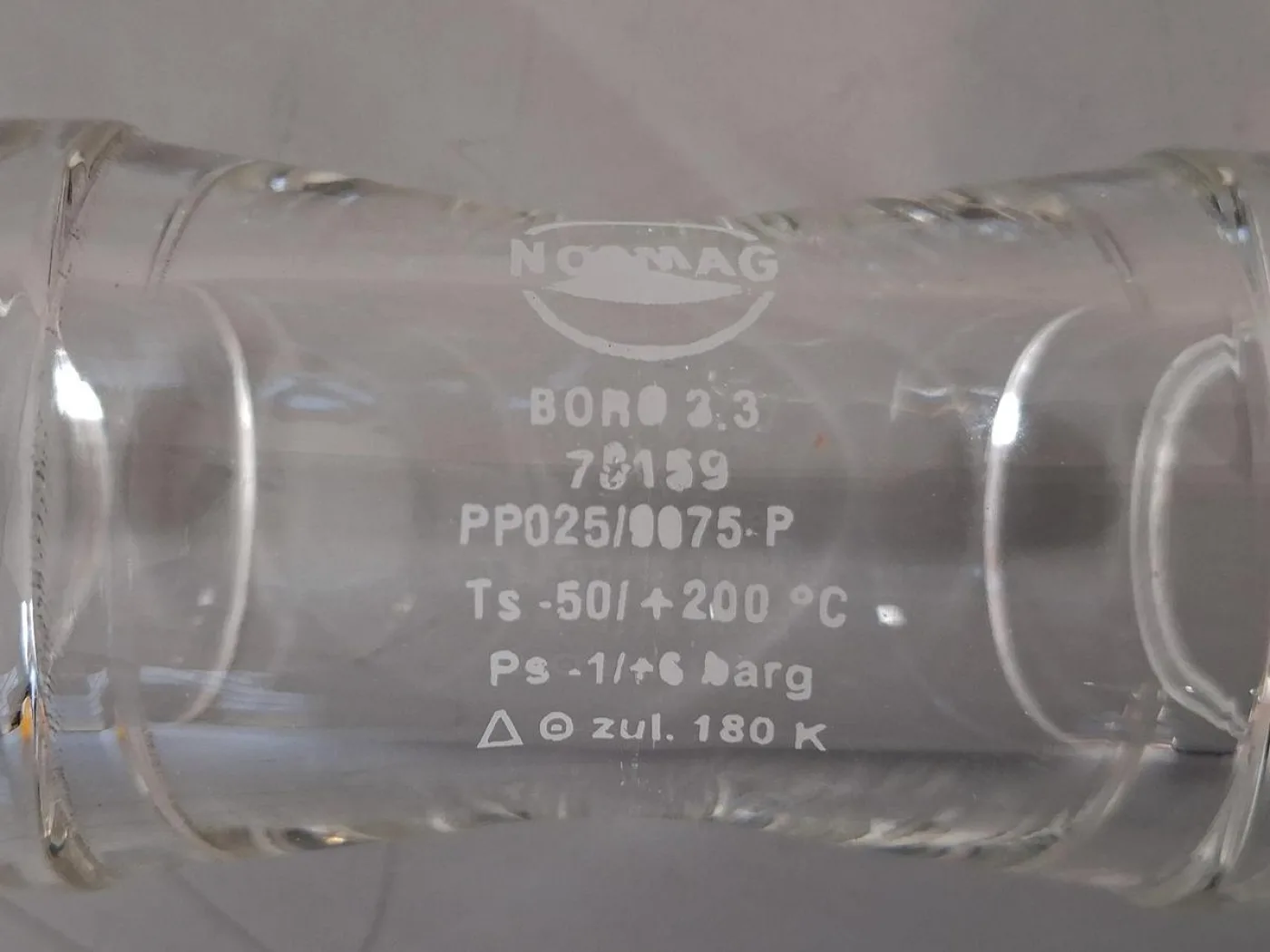 Normag Glasverbindungsrohr Typ PP025/0075-P DN25 - 2