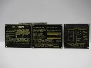 Dataplaat set, vroeg, messing