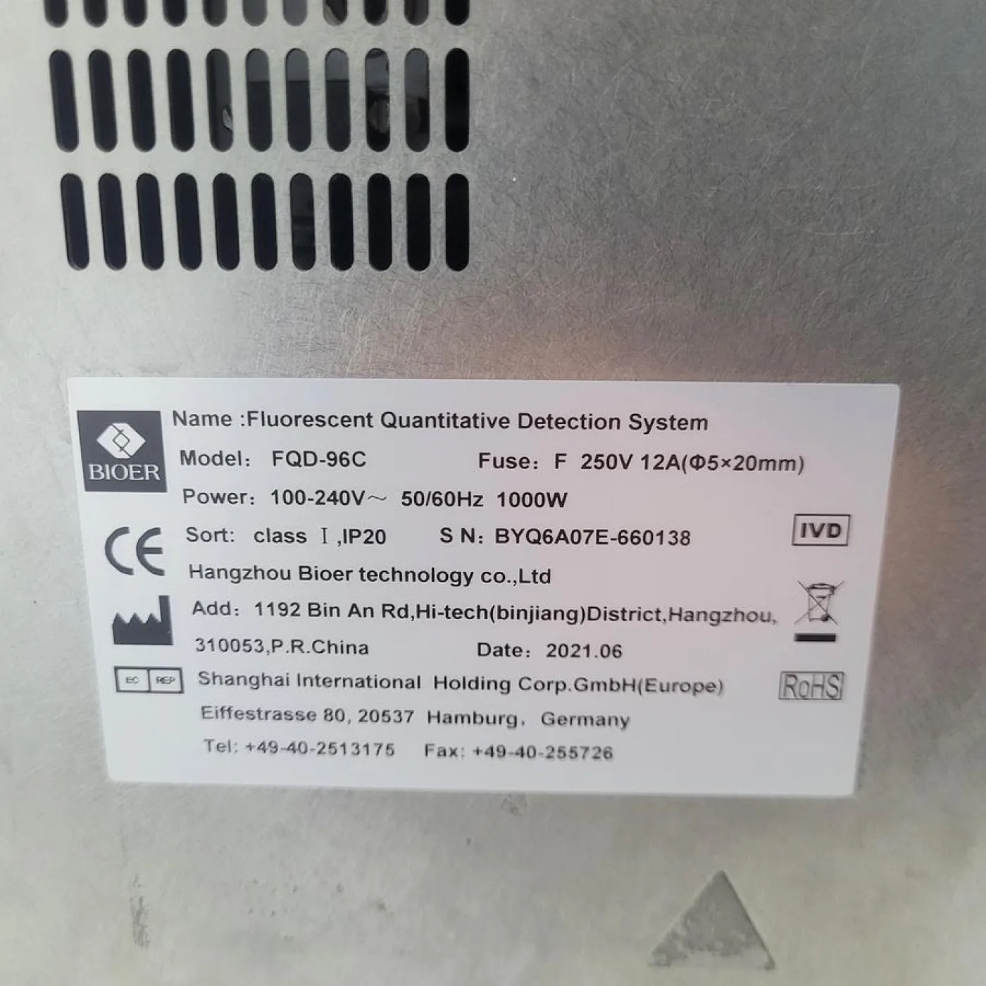 Bioer Quant Gene 9600 Fluorescent Quantitative Detection System - 5