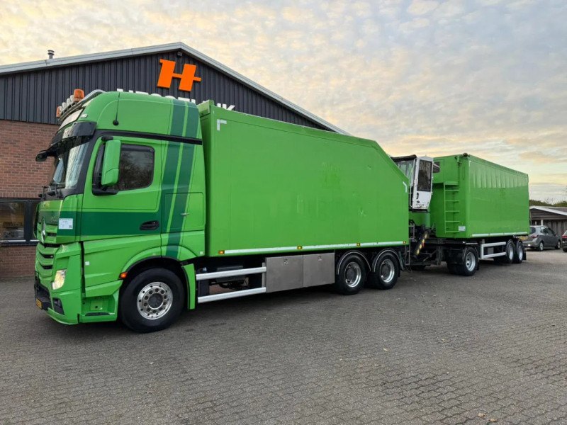 Mercedes-Benz Actros 2948 6X4 Squeeze combination Palfinger Epsilon