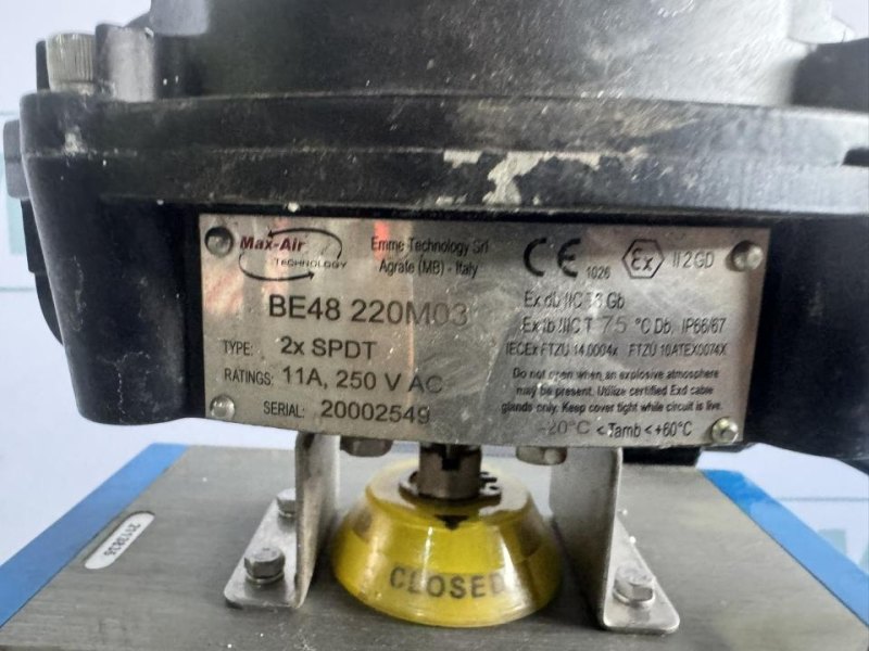 2021 EVAC / Max-Air Technology Pneumatic Valve Actuator Assembly