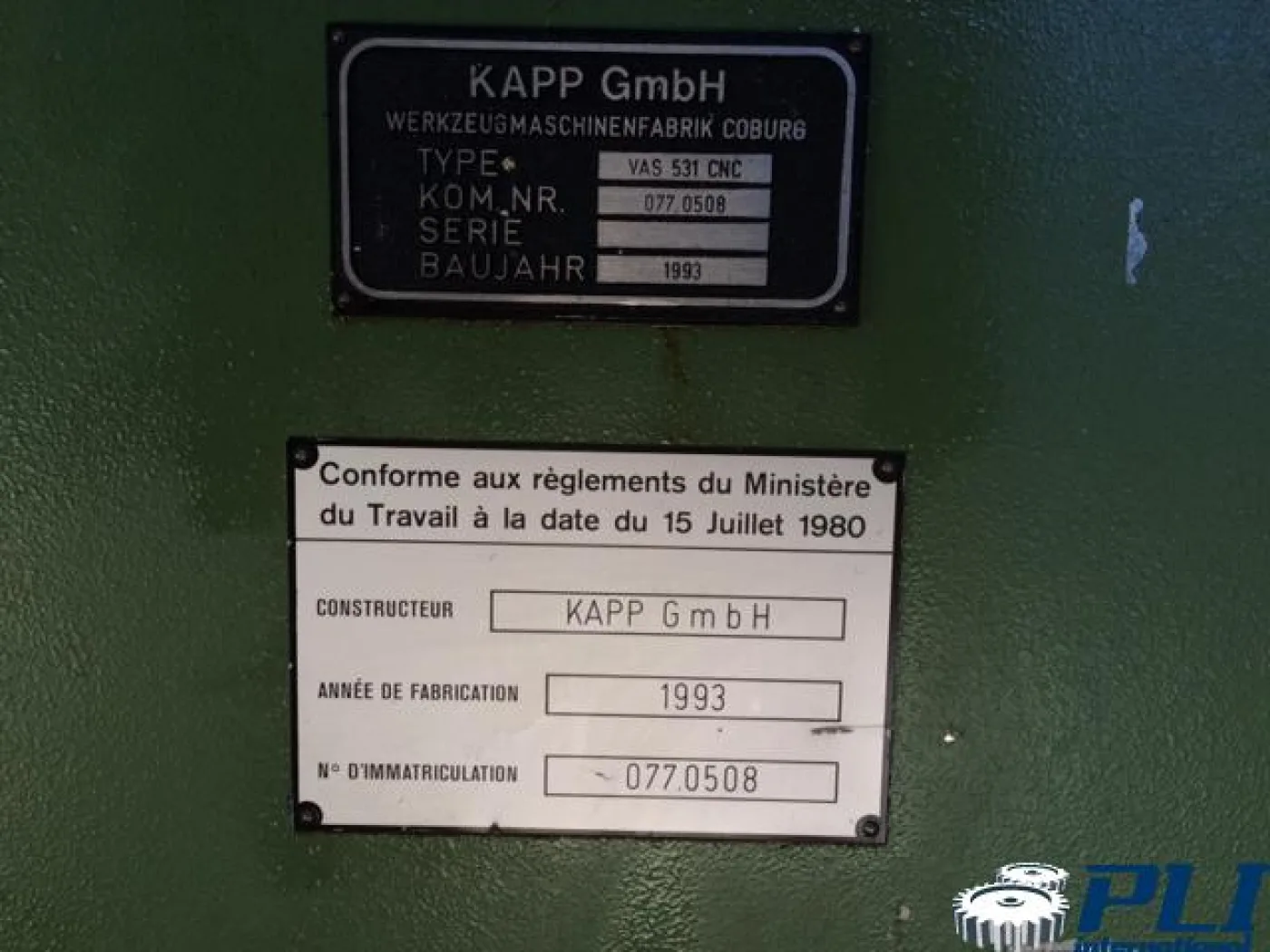 Grinding machine KAPP VAS 531 CNC – 5 axes - 5