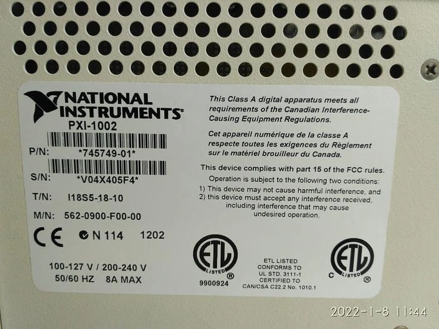 National Instruments NI PXI-1002 - 2