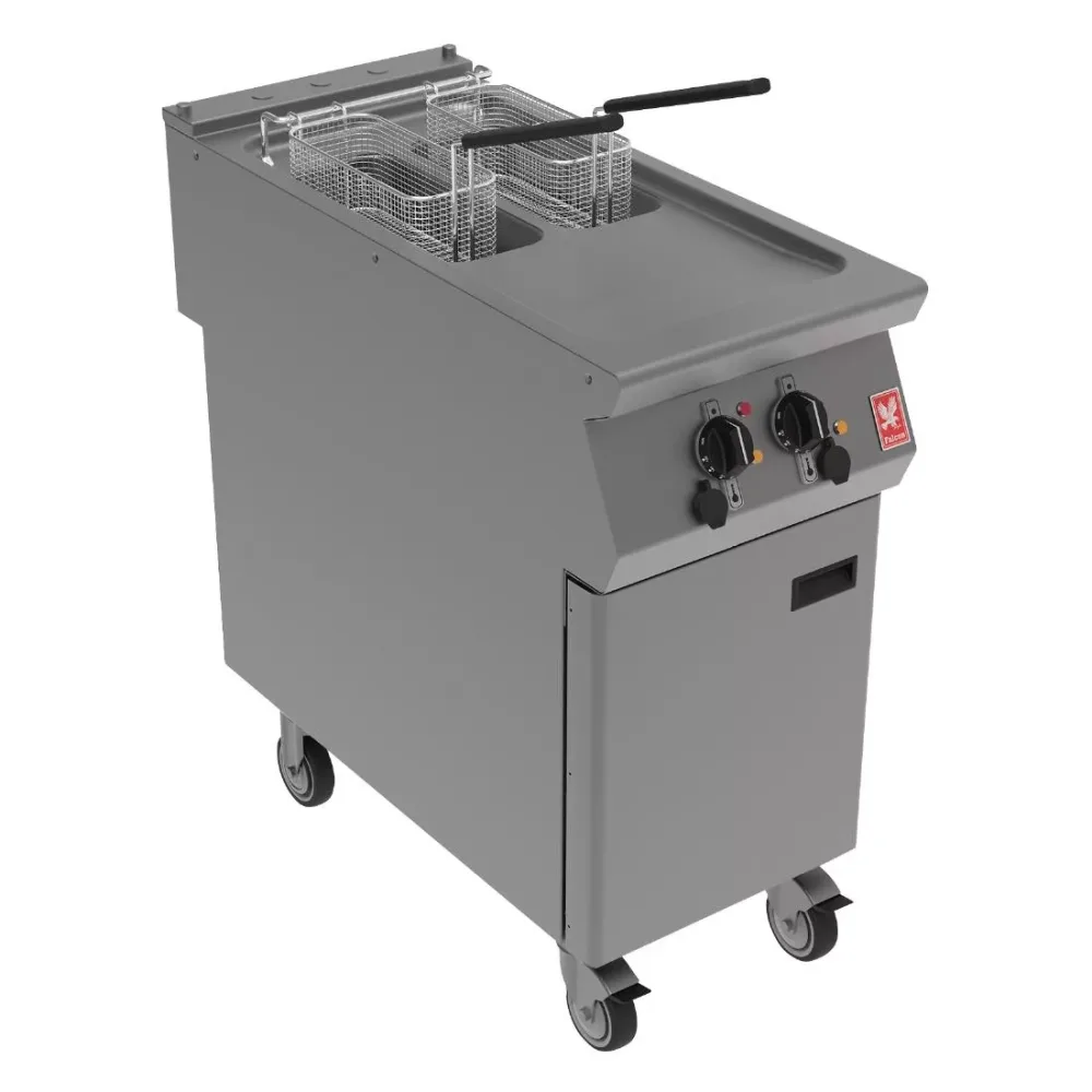Falcon F900 Twin Pan, Twin Basket Electric Fryer on Castors E9342 - islandcatering