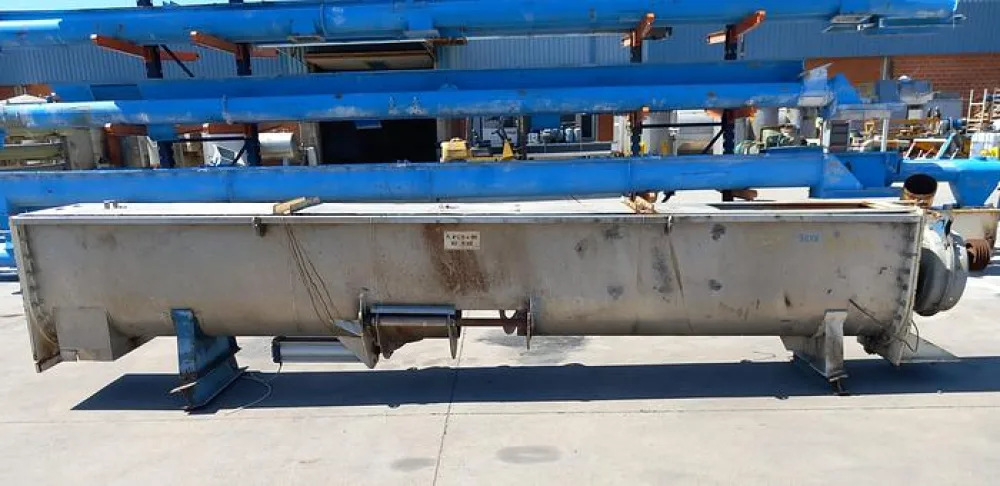 Transportador de rosca / sem-fim de inox com 6 mt