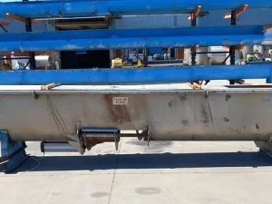 Transportador de rosca / sem-fim de inox com 6 mt