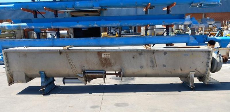Transportador de rosca / sem-fim de inox com 6 mt