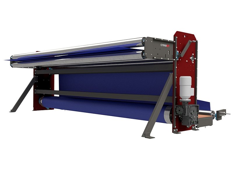 Warp feed device off loom warp tensioning system