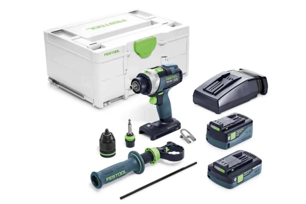 TRAPANO AVVITATORE CON PERCUSSIONE A BATTERIA FESTOOL MOD. TPC 18-4 5,2-4,0 I-PLUS