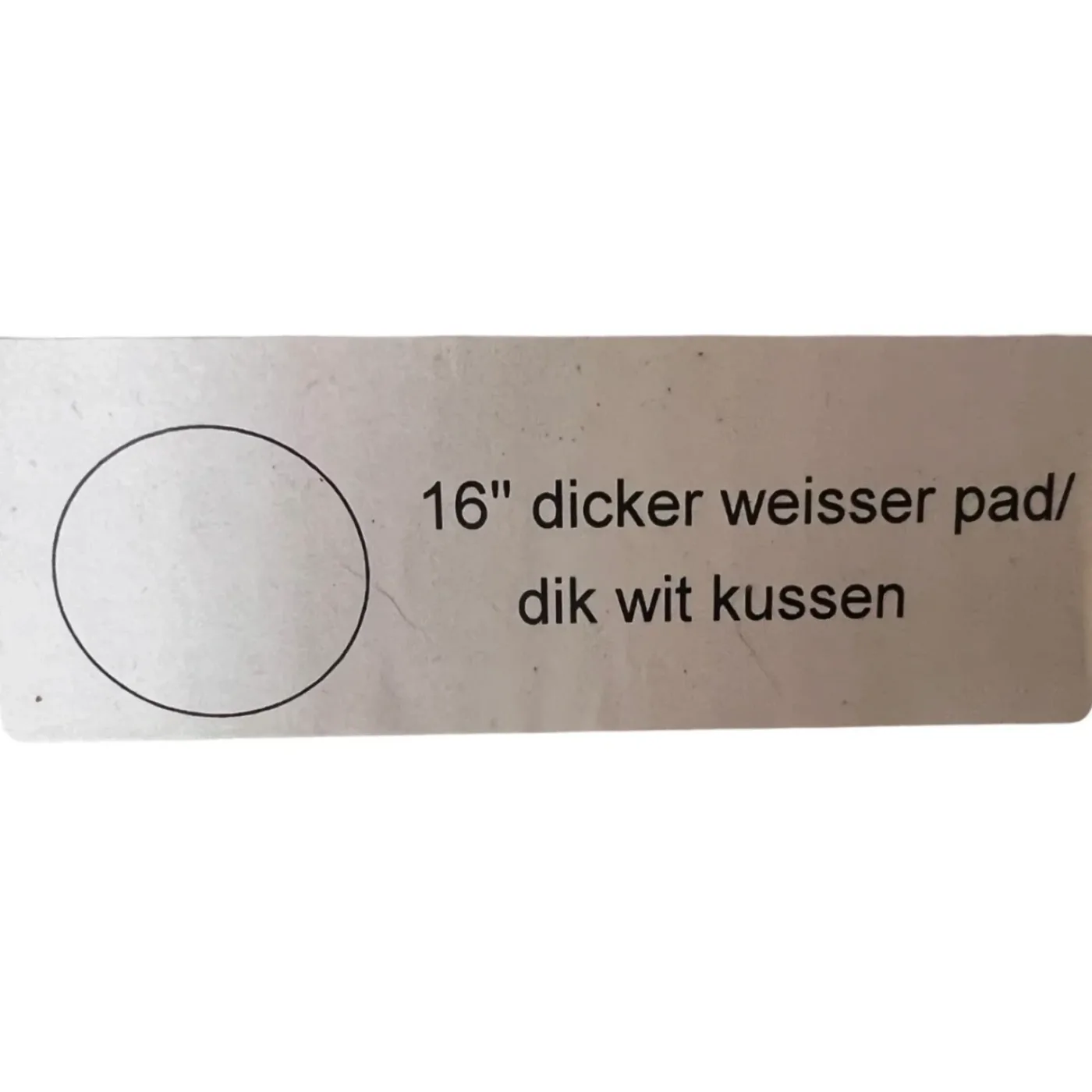 OVERMAT Super Pad weiss, 20 mm dick, Ø 406 mm - 16", 5-er Pack weiss Art.-Nr. 28561 - 6