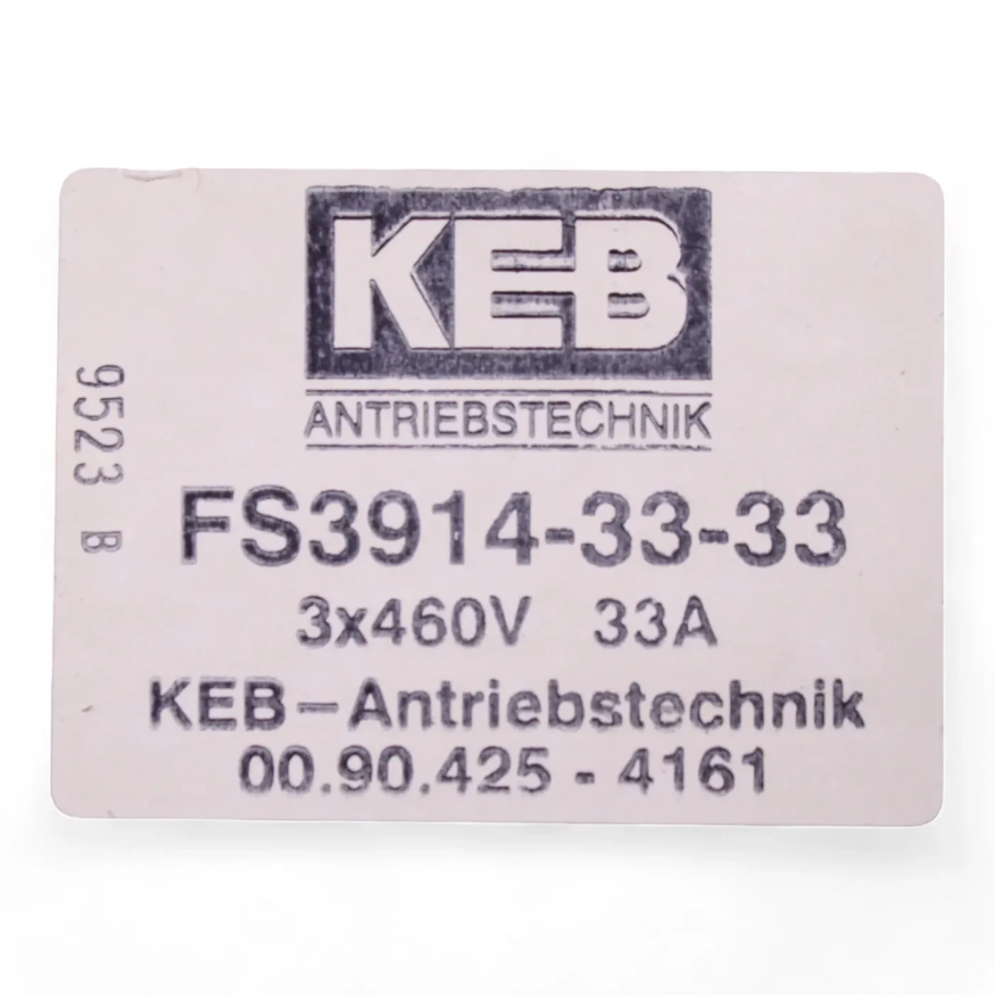 KEB HOMAG FS3914-33-33 00.90.425-4161 Filter 3x460V 33 - 7